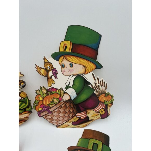 Vintage Lot Of 13 1978 Beistle Thanksgiving Decor Die-Cut Honeycomb Made In USA - Picture 13 of 15